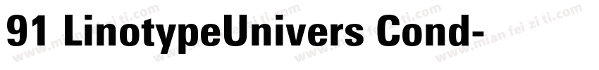 91 LinotypeUnivers Cond字体转换